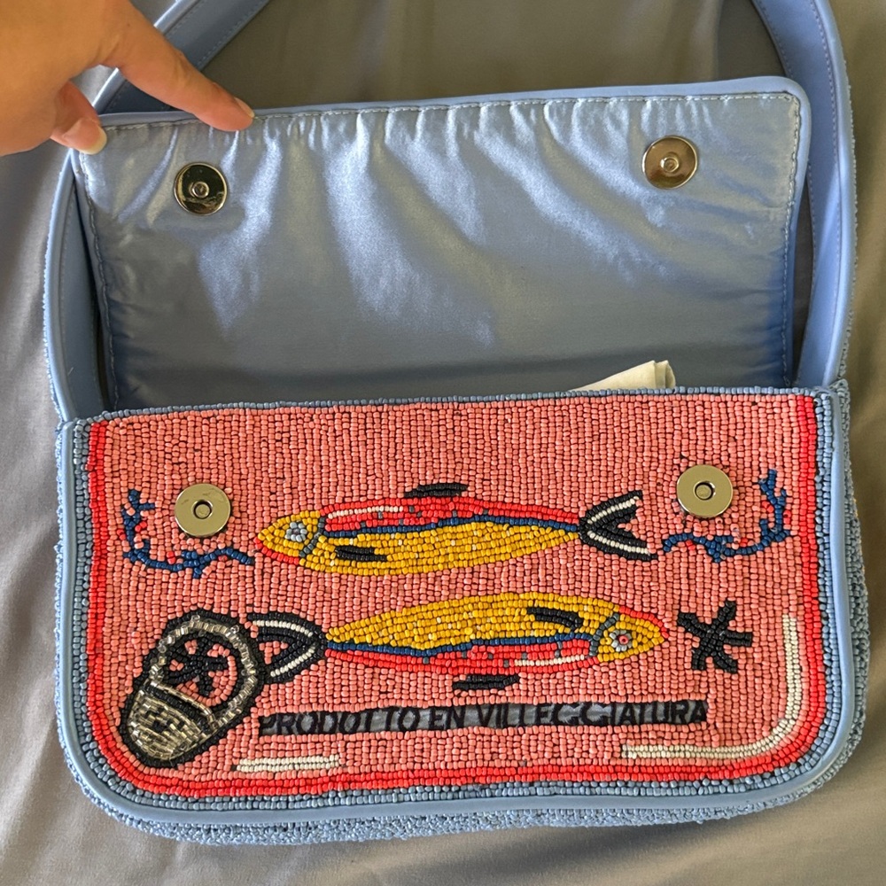 LIKE NEW STAUD Tommy Beaded Bag, Staudines Pink - Picture 6 of 8